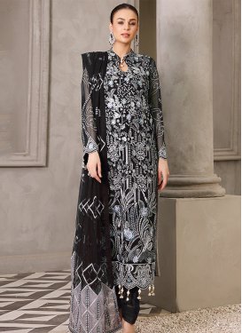 Embroidered Work Faux Georgette Pant Style Pakistani Suit