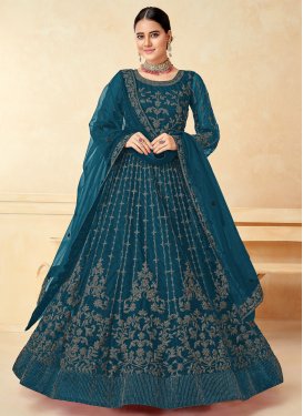 Embroidered Work Floor Length Anarkali Salwar Suit