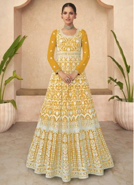 Embroidered Work Floor Length Anarkali Salwar Suit