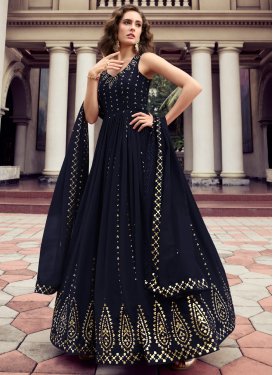 Embroidered Work Floor Length Gown