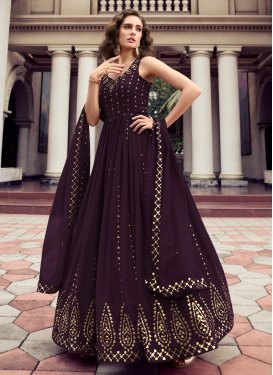 Embroidered Work Floor Length Trendy Gown