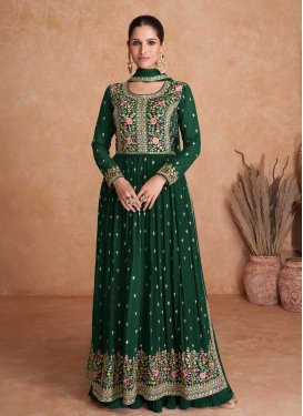 Embroidered Work Georgette Floor Length Designer Salwar Suit