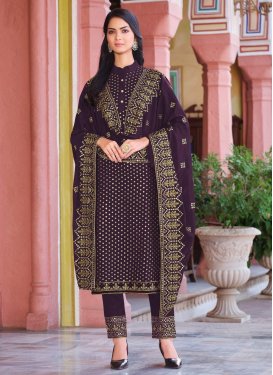Embroidered Work Georgette Pant Style Designer Salwar Suit