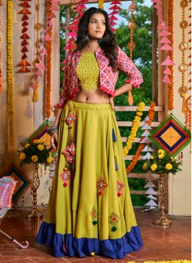 Embroidered Work Jacket Style Lehenga Choli