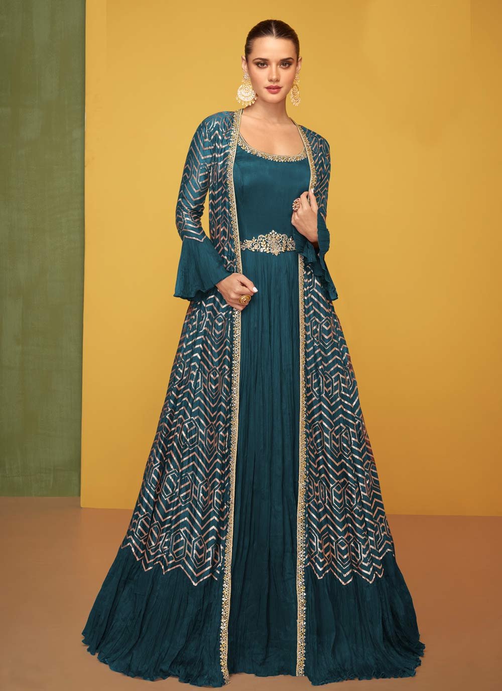 Salwar suit with jacket on sale online