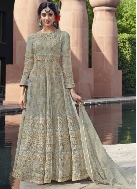 Embroidered Work Long Length Designer Anarkali Suit