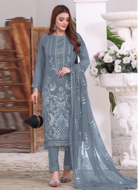 Embroidered Work Long Length Pakistani Salwar Suit