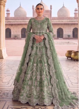 sea green anarkali dress Sea Green Embroidery Traditional Anarkali Gown s