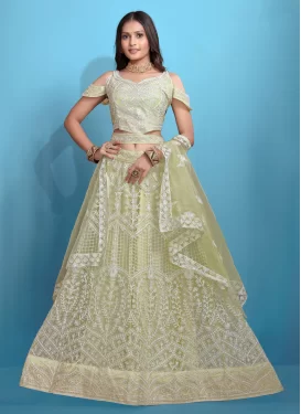 Embroidered Work Net Designer Lehenga Choli in Mint Green for Women Embroidered Work Net Designer Lehenga Choli in Mint Green for Women
