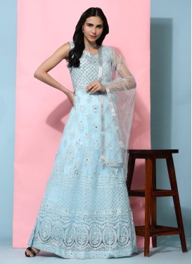 Embroidered Work Net Readymade Classic Gown