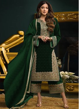Embroidered Work Pakistani Straight Salwar Suit