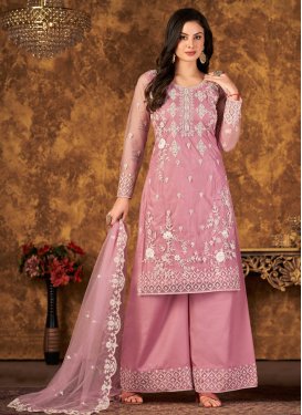 Embroidered Work Palazzo Designer Salwar Kameez