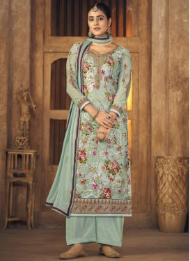 Embroidered Work Palazzo Salwar Kameez