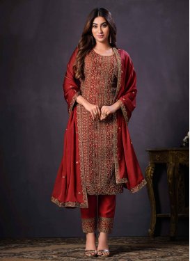 Embroidered Work Pant Style Designer Salwar Kameez
