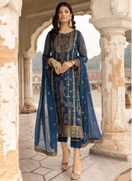 Embroidered Work Pant Style Designer Salwar Suit