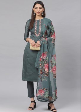 Embroidered Work Pant Style Salwar Kameez
