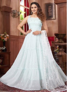 Embroidered Work Readymade Classic Gown For Ceremonial