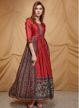 Embroidered Work Readymade Designer Gown