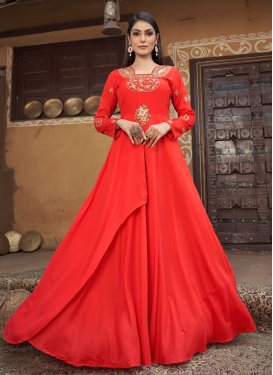 Embroidered Work Readymade Designer Gown