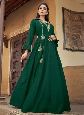 Embroidered Work Readymade Long Length Gown