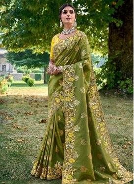 Embroidered Work Traditional Designer Saree For Bridal