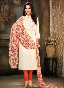 Embroidered Work Trendy Churidar Salwar Suit