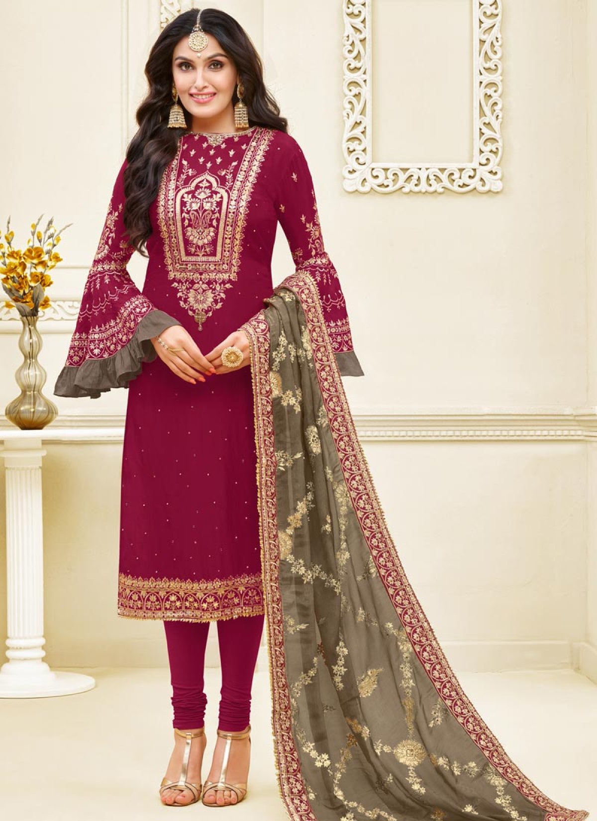 Churidar embroidery works best sale