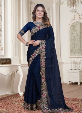 Embroidered Work Trendy Classic Saree