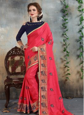 Embroidered Work Trendy Classic Saree