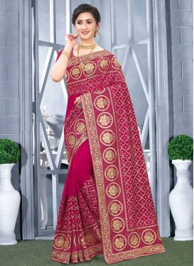 Embroidered Work Trendy Classic Saree