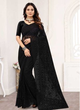 Embroidered Work Trendy Classic Saree For Ceremonial
