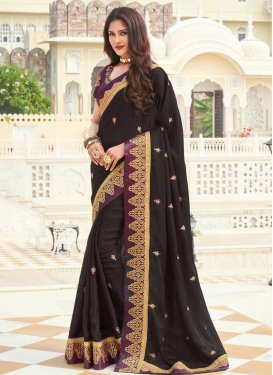 Embroidered Work Trendy Classic Saree For Ceremonial
