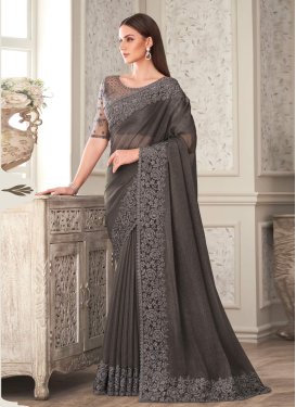 Embroidered Work Trendy Designer Saree