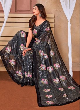 Embroidered Work Trendy Designer Saree For Bridal