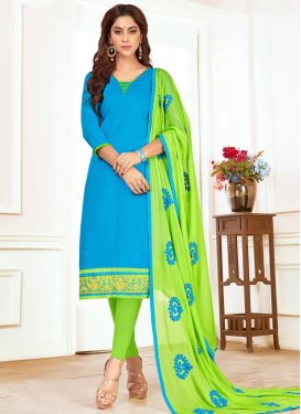 Embroidered Work Trendy Straight Salwar Suit For Casual