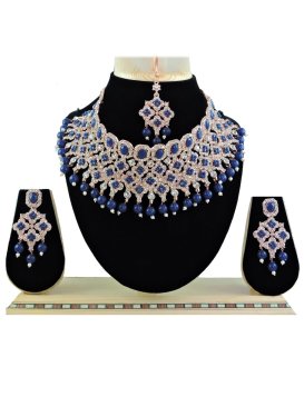 Enchanting Diamond Work Alloy Necklace Set For Festival