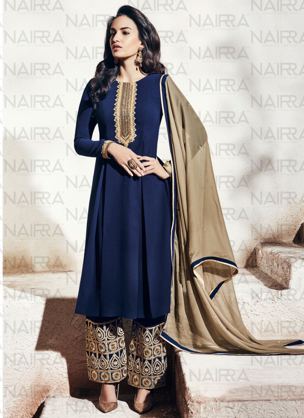 navy blue color salwar kameez