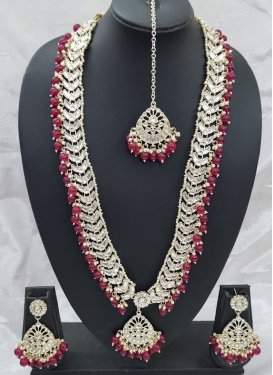 Especial  Alloy Beads Work Necklace Set For Festival