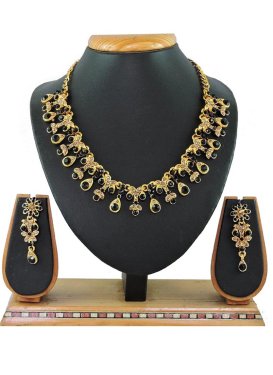 Especial  Black and Gold Gold Rodium Polish Necklace Set