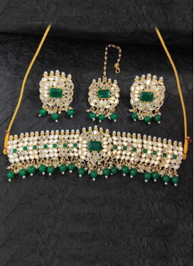 Especial  Moti Work Alloy Necklace Set For Ceremonial