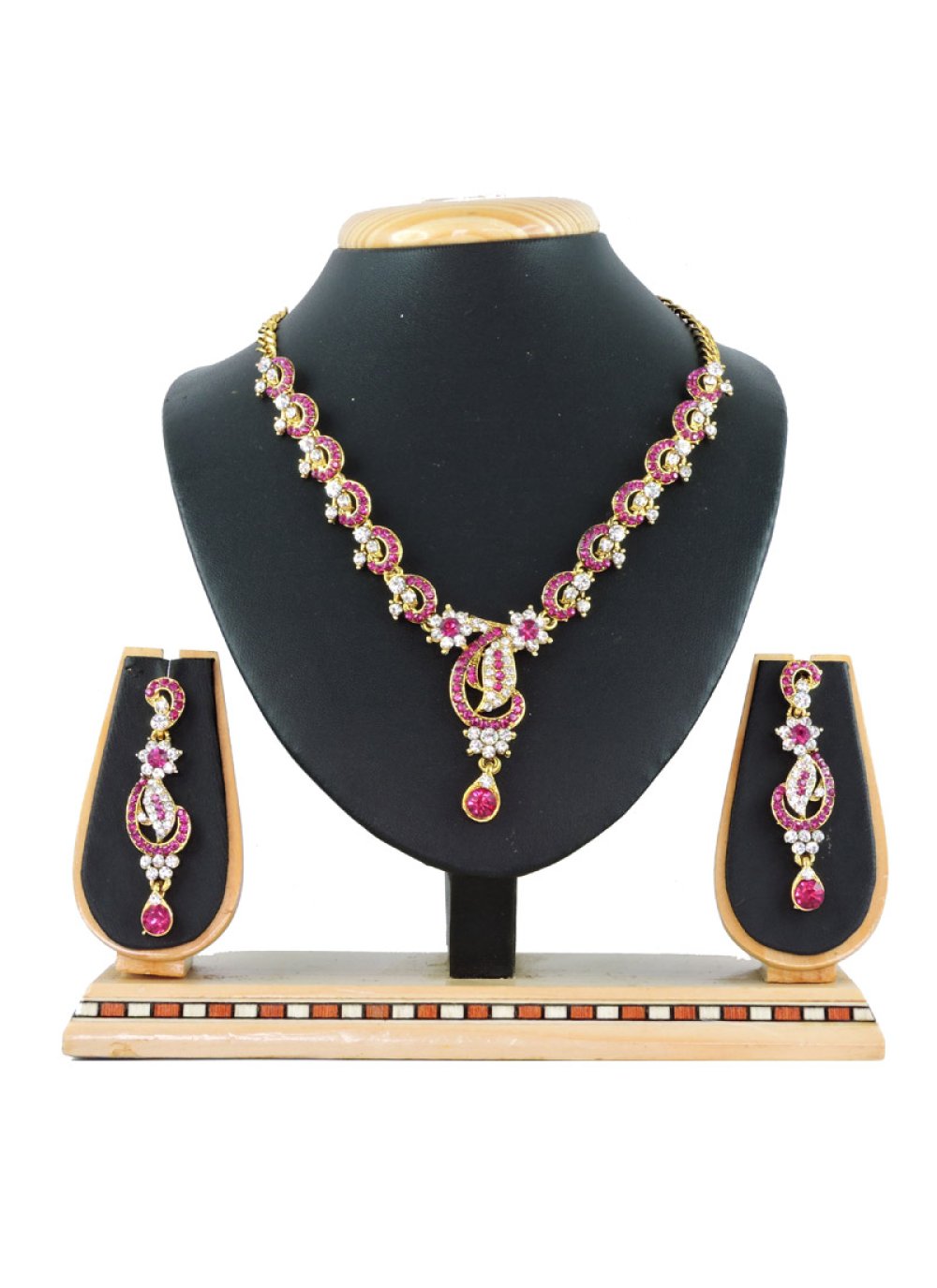 Especial Stone Work Alloy Necklace Set For Festival