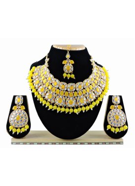 Especial White and Yellow Gold Rodium Polish Necklace Set