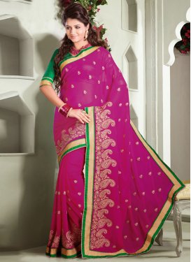 Exquisite Multi And Resham Enhanced Party Wear Saree