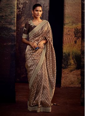 Fancy Fabric Designer Contemporary Saree