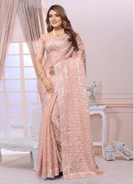 Fancy Fabric Embroidered Work Trendy Classic Saree