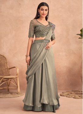 Fancy Fabric Trendy Designer Saree For Ceremonial