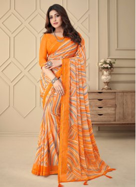 Faux Chiffon Traditional Designer Saree