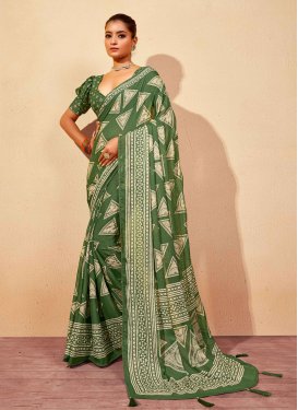 Faux Chiffon Traditional Designer Saree For Casual