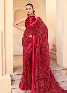 Faux Georgette Contemporary Style Saree