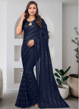 Faux Georgette Designer Contemporary Style Saree